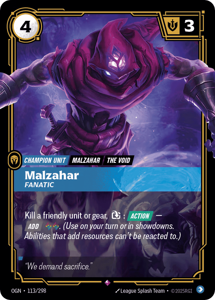 Malzahar, Fanatic [OGN 113/298] (Foil)