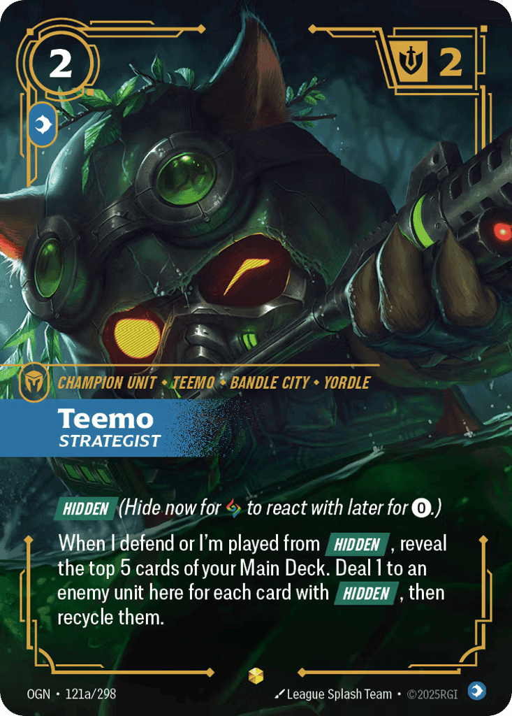 Teemo, Strategist (Alternate Art) [OGN 121a/298] (Foil)