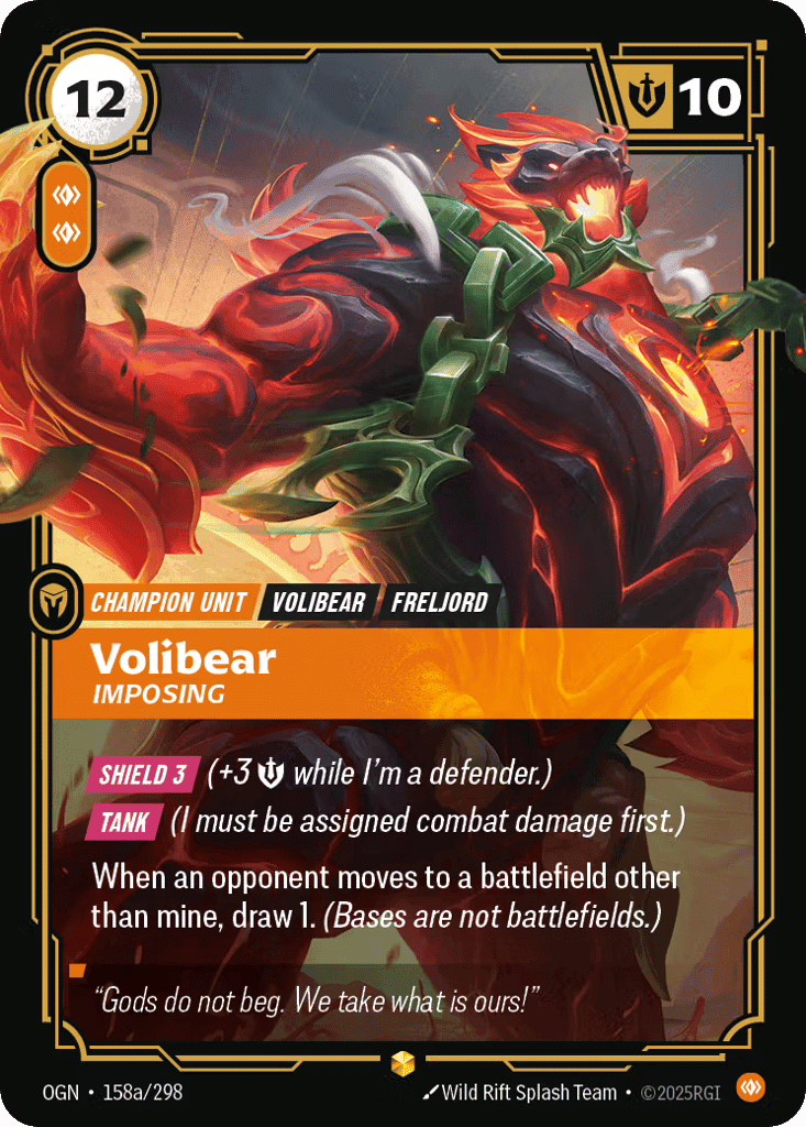 Volibear, Imposing (Alternate Art) [OGN 158a/298] (Foil)
