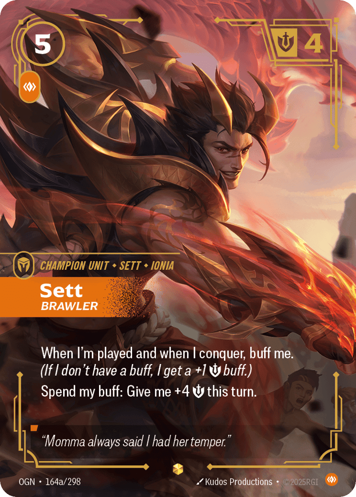 Sett, Brawler (Alternate Art) [OGN 164a/298] (Foil)