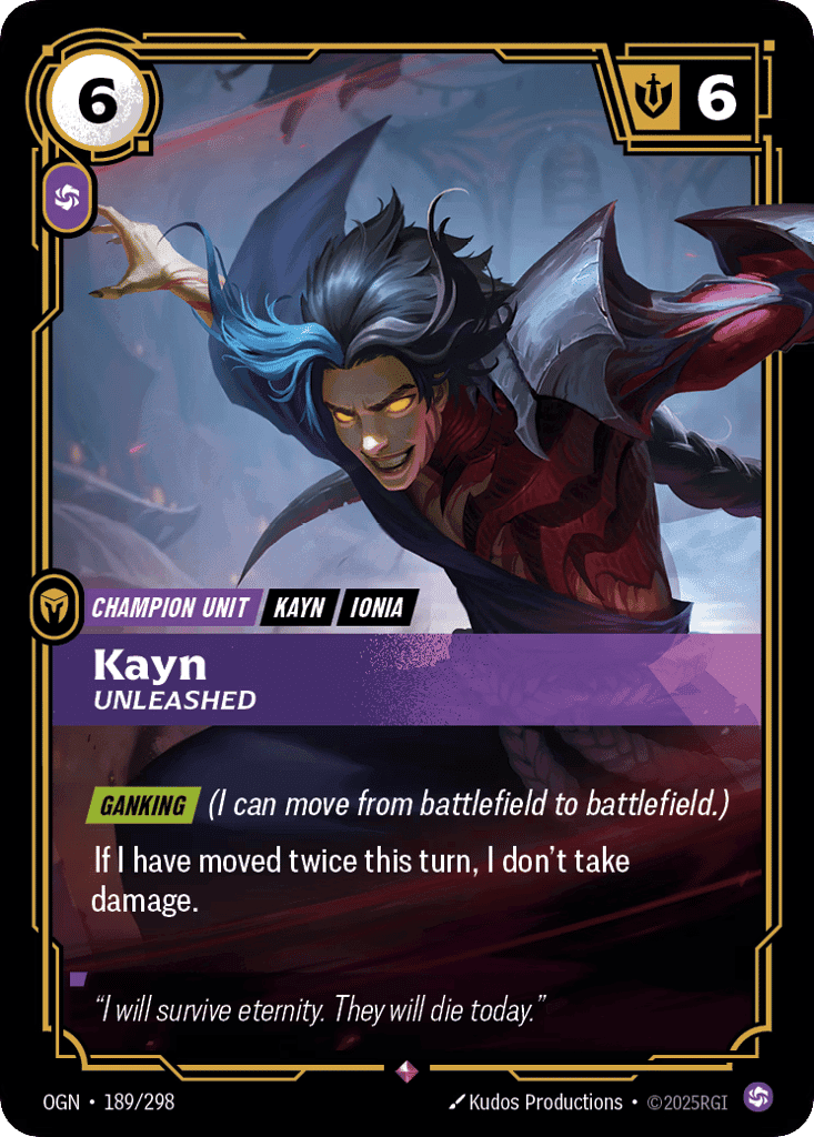 Kayn, Unleashed [OGN 189/298] (Foil)