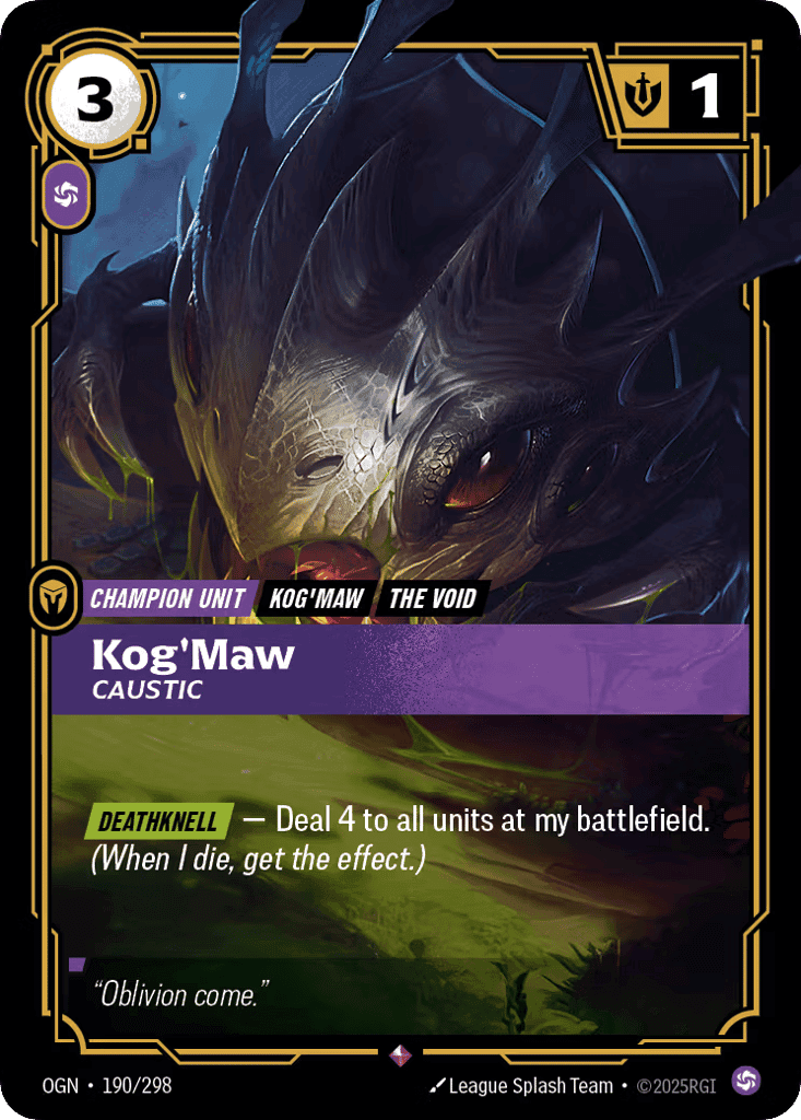 Kog'Maw, Caustic [OGN 190/298] (Foil)