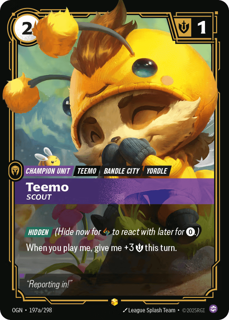 Teemo, Scout (Alternate Art) [OGN 197a/298] (Foil)