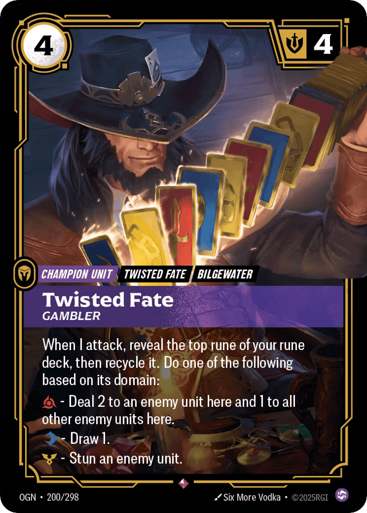 Twisted Fate, Gambler [OGN 200/298] (Foil)