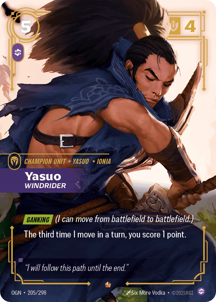 Yasuo, Windrider [OGN 205/298] (Foil)