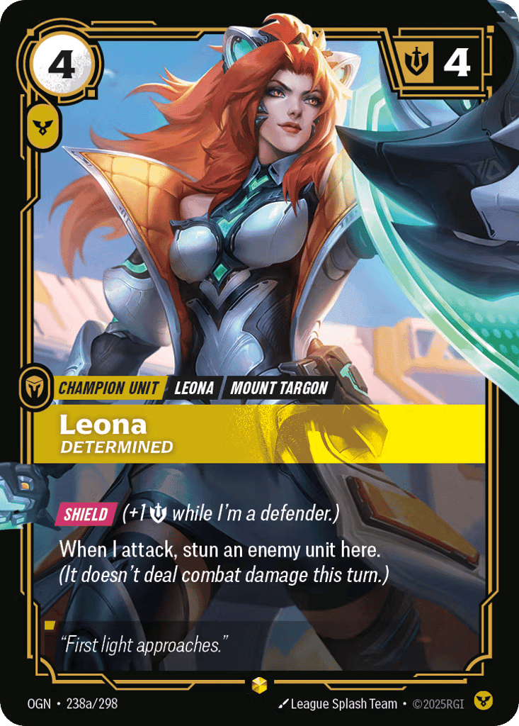 Leona, Determined (Alternate Art) [OGN 238a/298] (Foil)