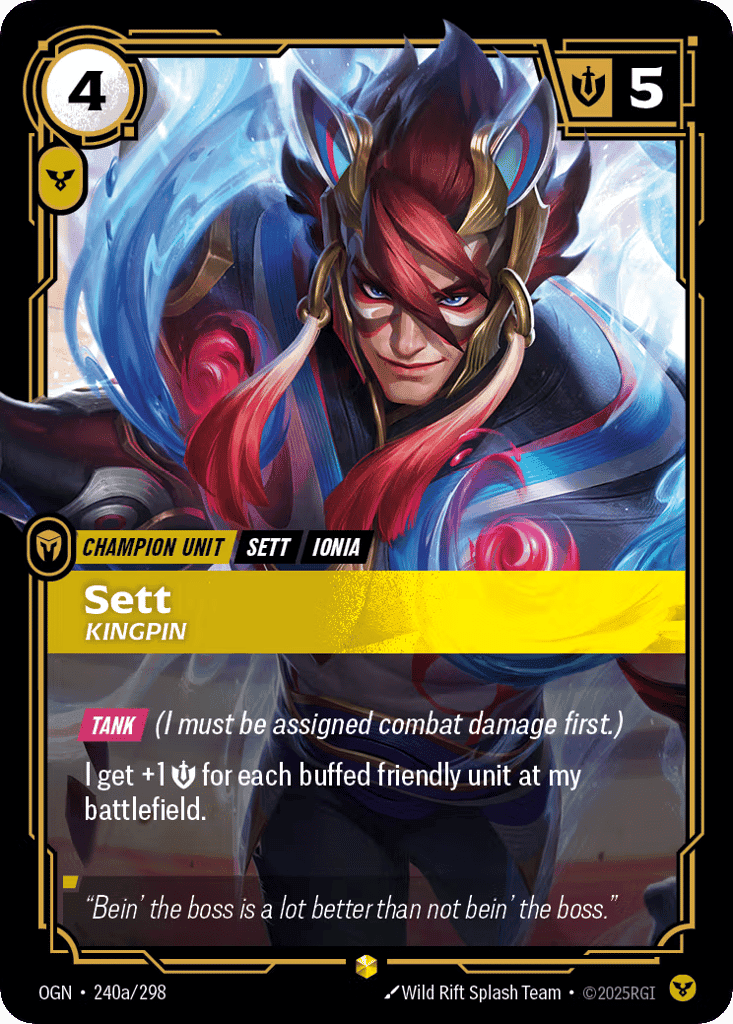Sett, Kingpin (Alternate Art) [OGN 240a/298] (Foil)