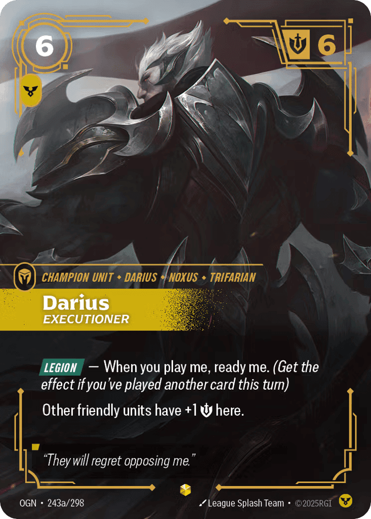 Darius, Executioner (Alternate Art) [OGN 243a/298] (Foil)