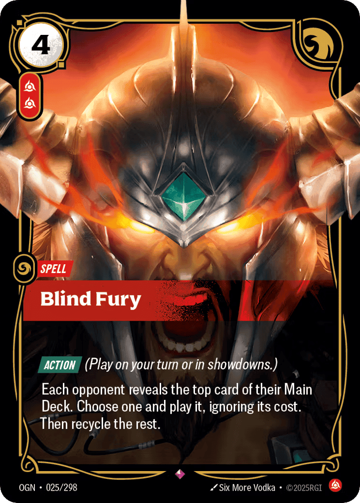 Blind Fury [OGN-025] (Foil)