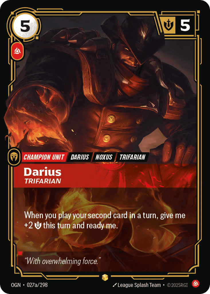 Darius, Trifarian (Alternate Art) [OGN 027a/298] (Foil)