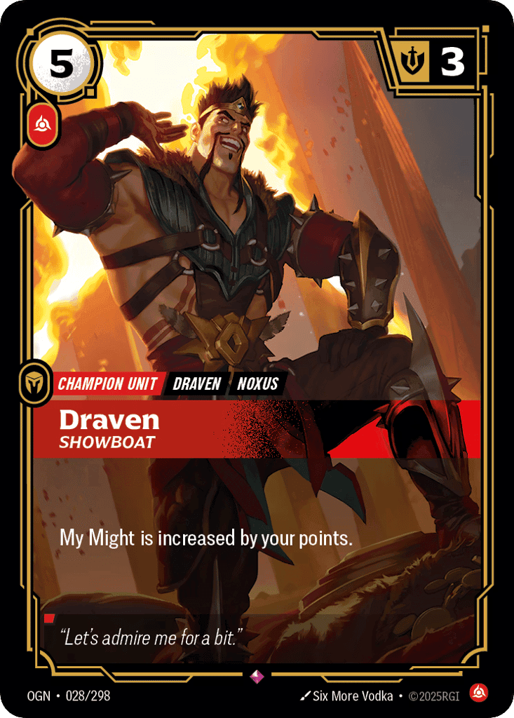 Draven, Showboat [OGN 028/298] (Foil)