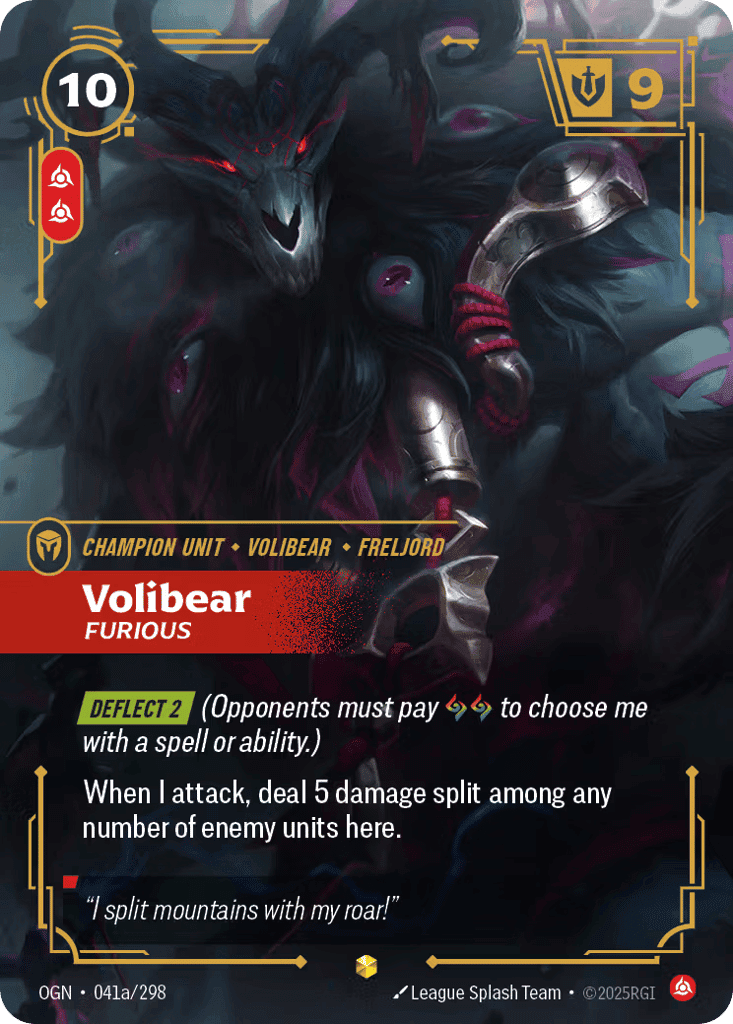 Volibear, Furious (Alternate Art) [OGN 041a/298] (Foil)