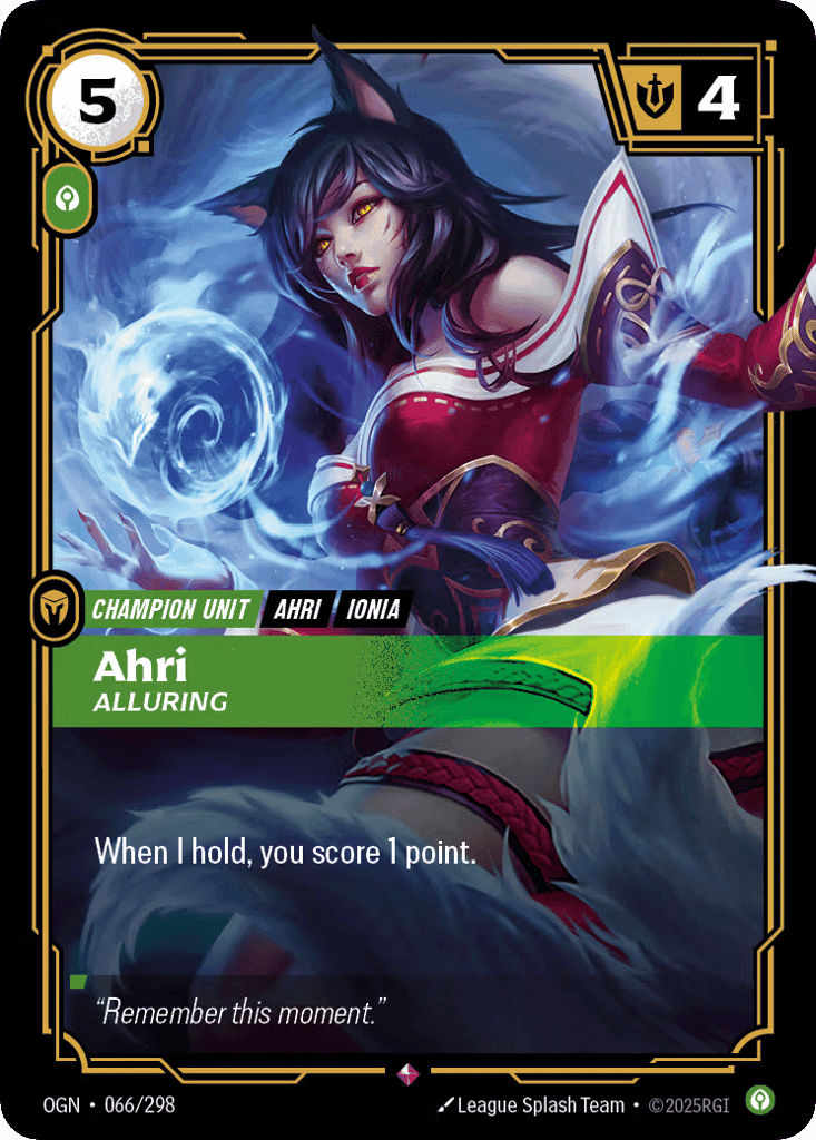 Ahri, Alluring [OGN 066/298] (Foil)