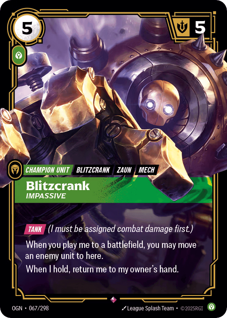 Blitzcrank, Impassive [OGN 067/298] (Foil)