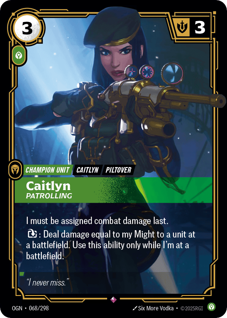 Caitlyn, Patrolling [OGN 068/298] (Foil)