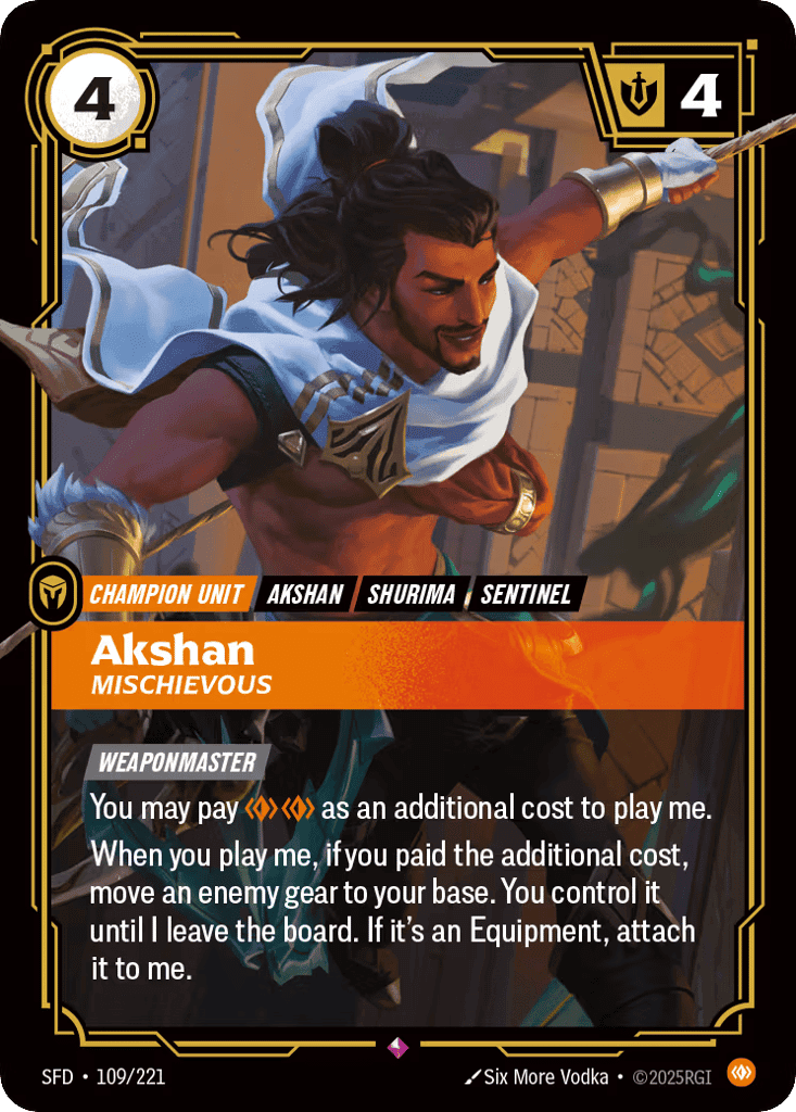 Akshan, Mischievous [SFD 109/221] (Foil)