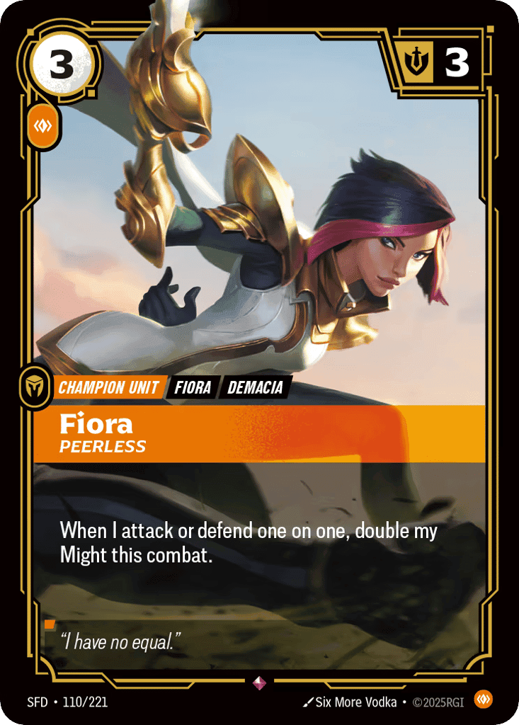 Fiora, Peerless [SFD 110/221] (Foil)