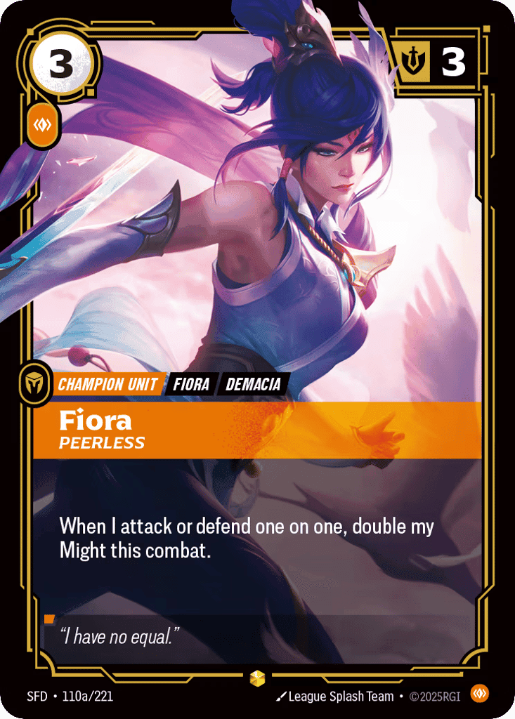 Fiora, Peerless (Alternate Art) [SFD 110a/221] (Foil)