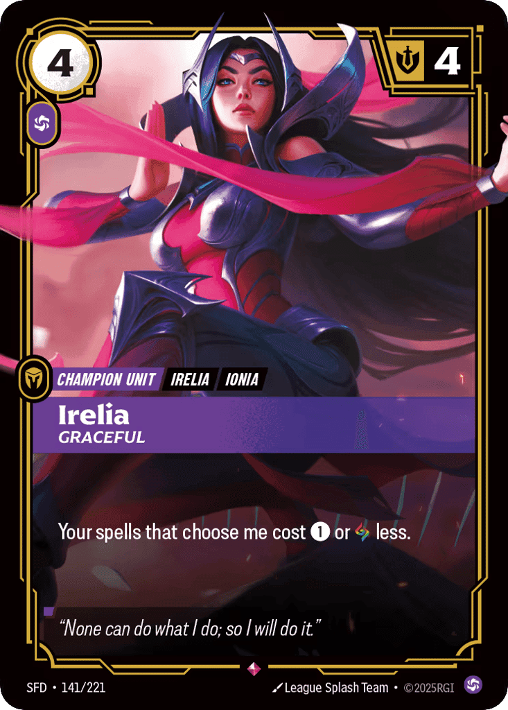 Irelia, Graceful [SFD 141/221] (Foil)