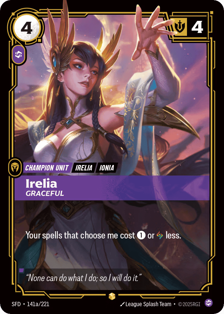 Irelia, Graceful (Alternate Art) [SFD 141a/221] (Foil)