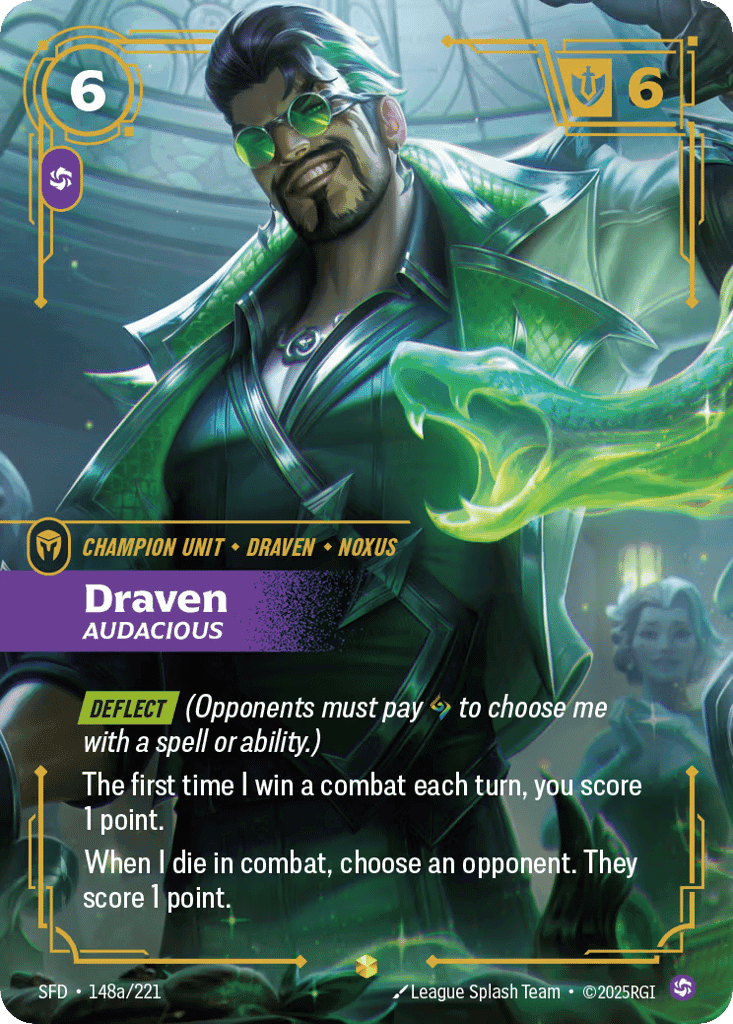 Draven, Audacious (Alternate Art) [SFD 148a/221] (Foil)