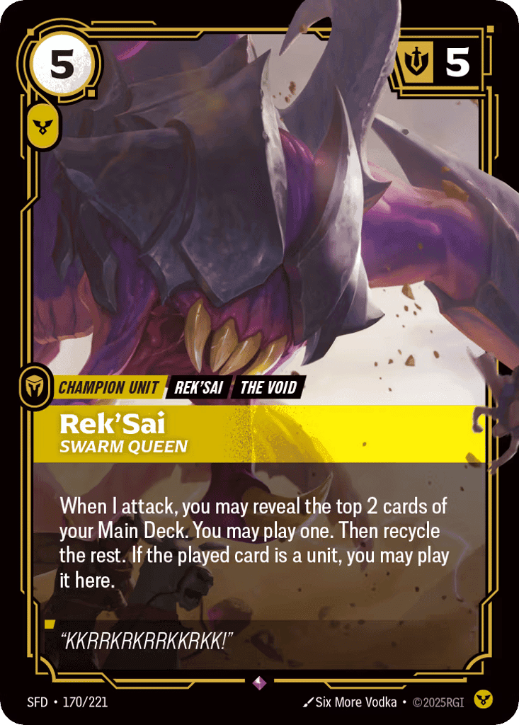 Rek'Sai, Swarm Queen [SFD 170/221] (Foil)