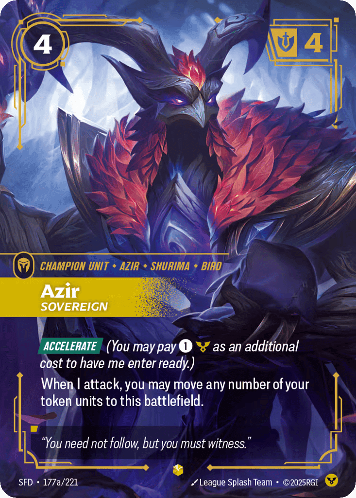 Azir, Sovereign (Alternate Art) [SFD 177a/221] (Foil)