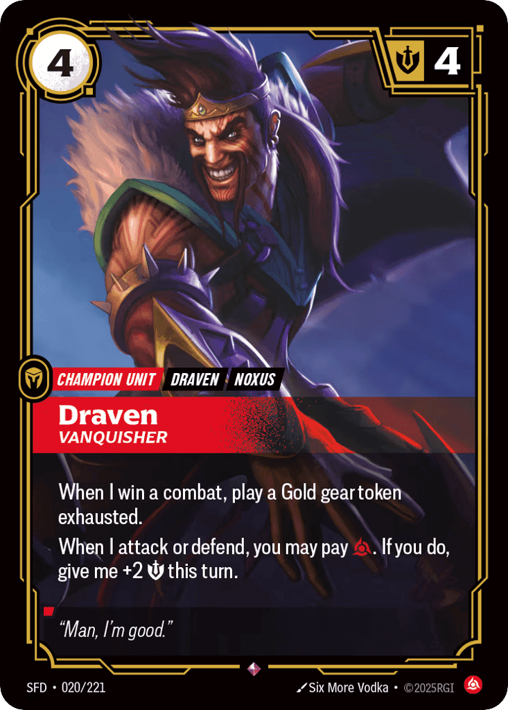 Draven, Vanquisher [SFD 020/221] (Foil)