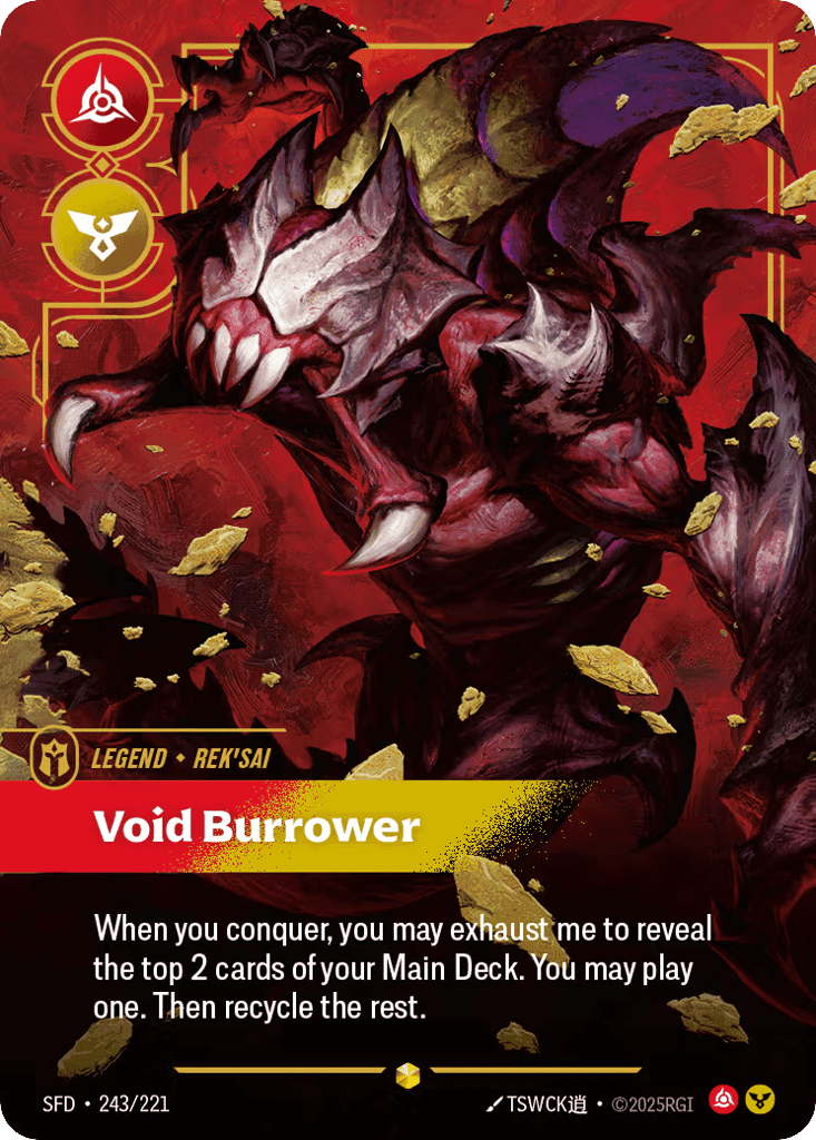 Rek'sai, Void Burrower (Overnumbered) [SFD 243/221] (Foil)