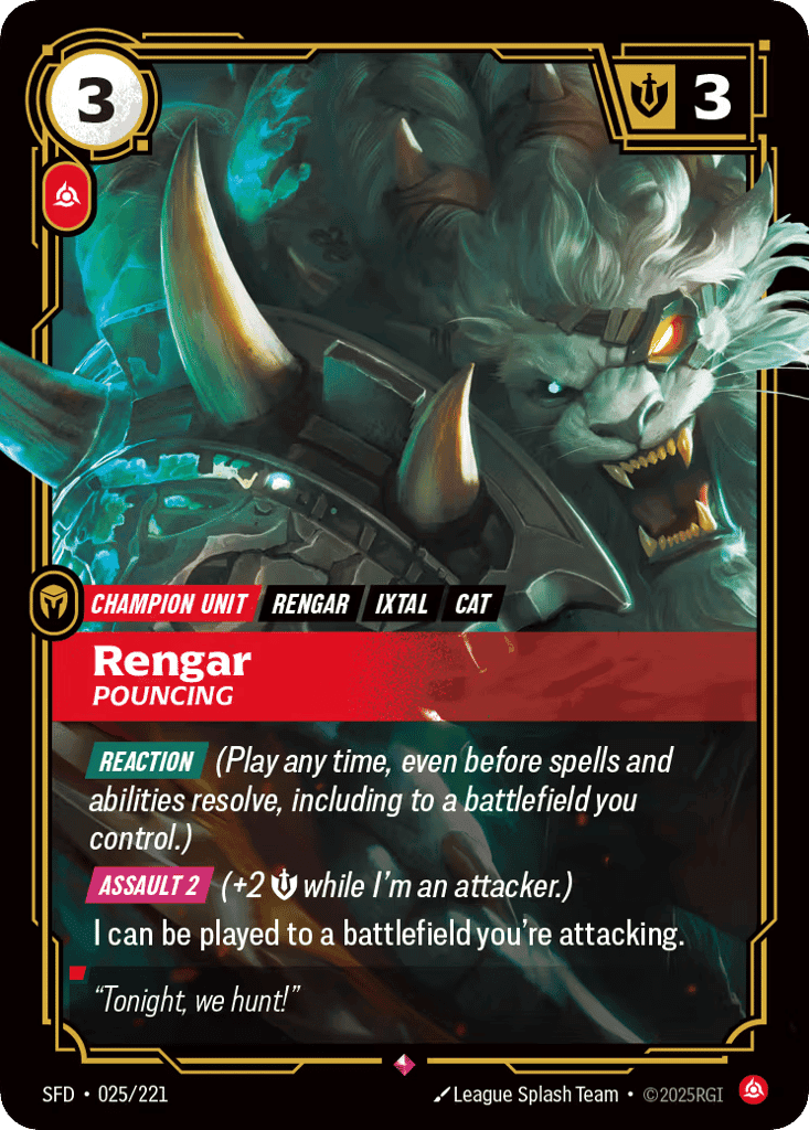 Rengar, Pouncing [SFD 025/221] (Foil)