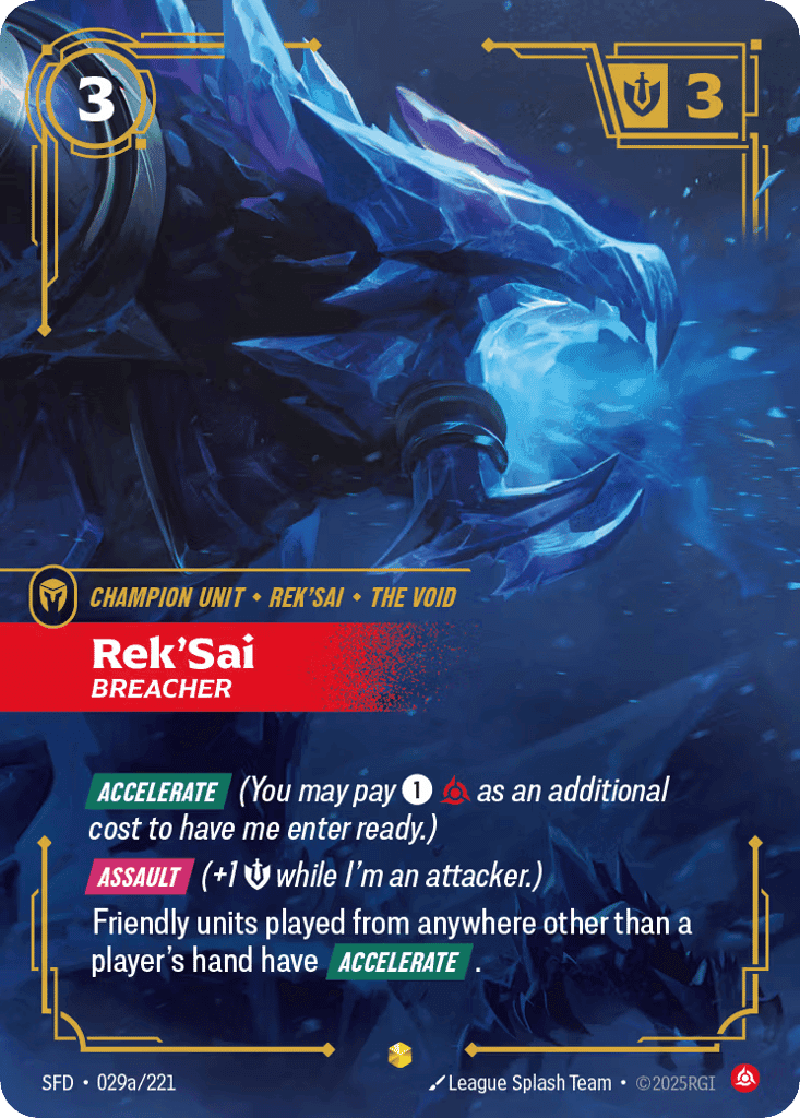Rek'Sai, Breacher (Alternate Art) [SFD 029a/221] (Foil)