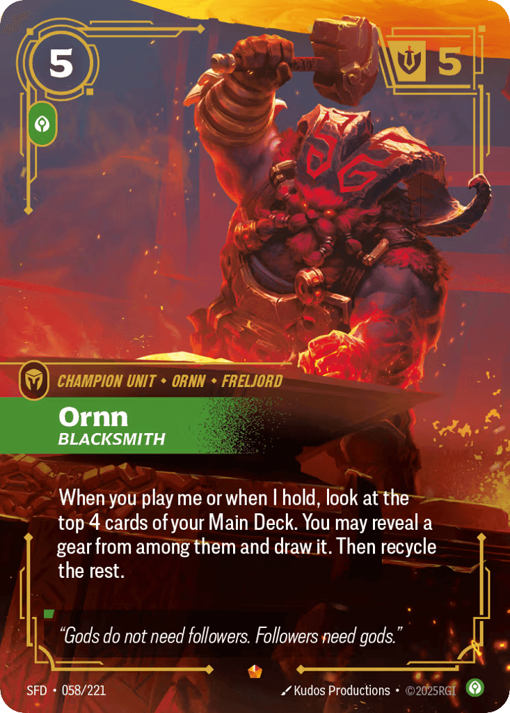 Ornn, Blacksmith [SFD 058/221] (Foil)