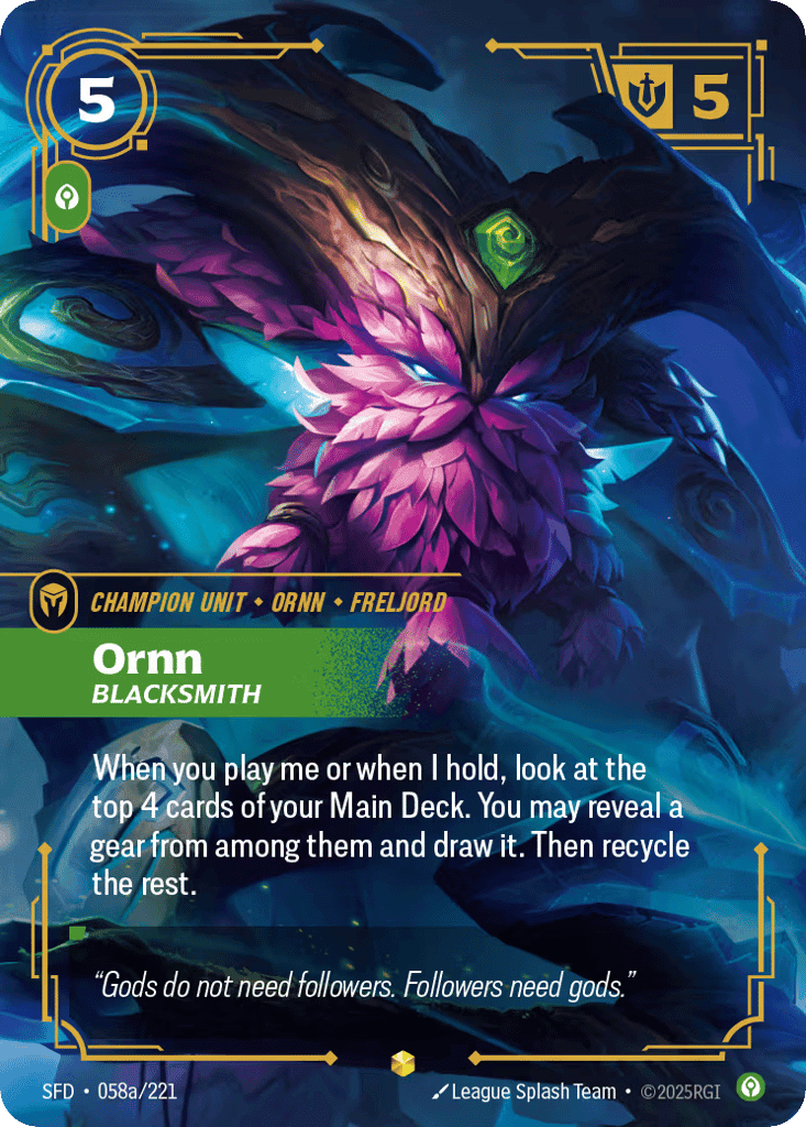 Ornn, Blacksmith (Alternate Art) [SFD 058a/221] (Foil)