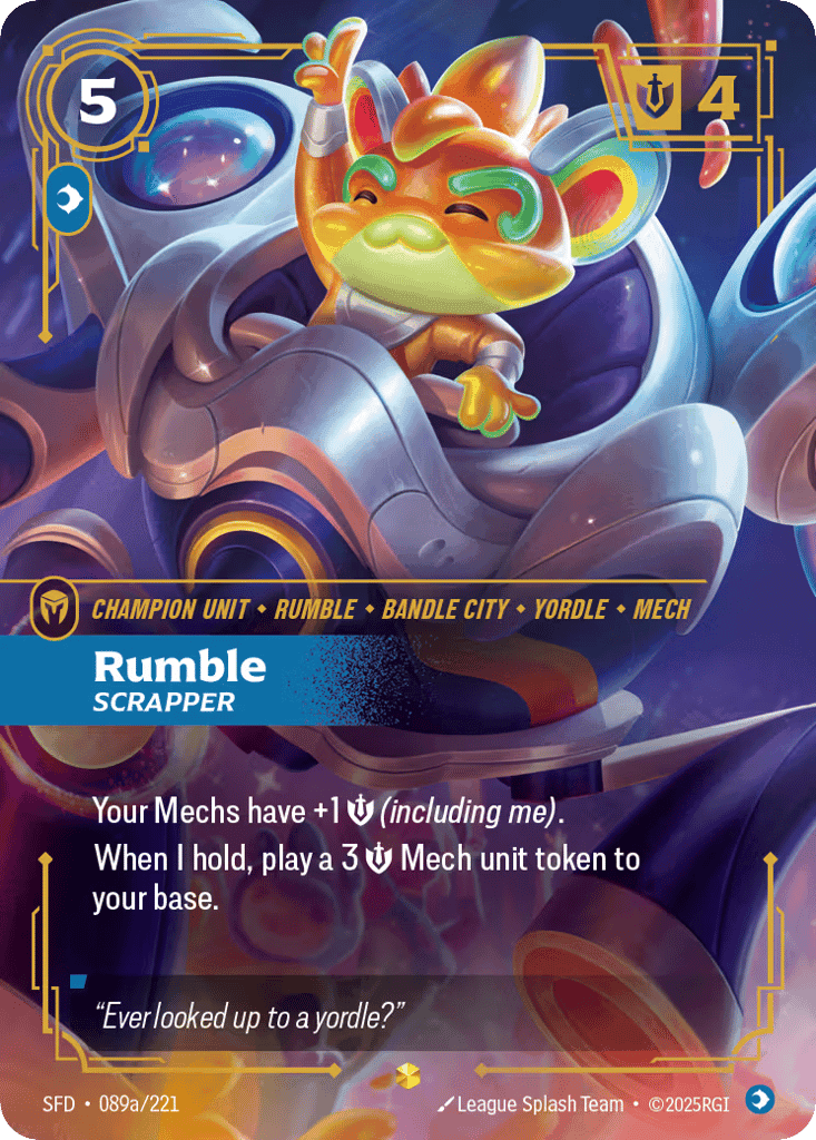 Rumble, Scrapper (Alternate Art) [SFD 089a/221] (Foil)