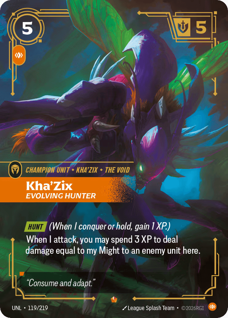 Kha'Zix, Evolving Hunter [UNL 119/219] (Foil)