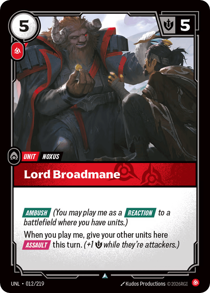 Lord Broadmane [UNL-012] (Foil)