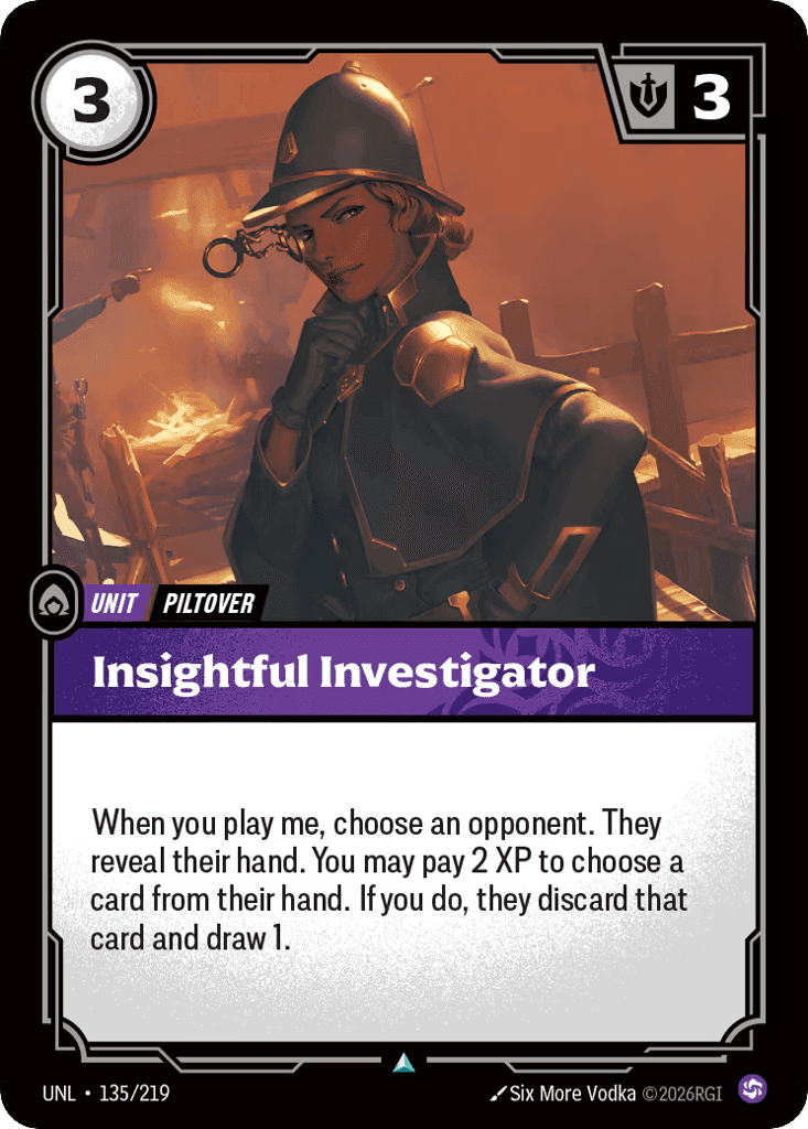 Insightful Investigator [UNL-135]