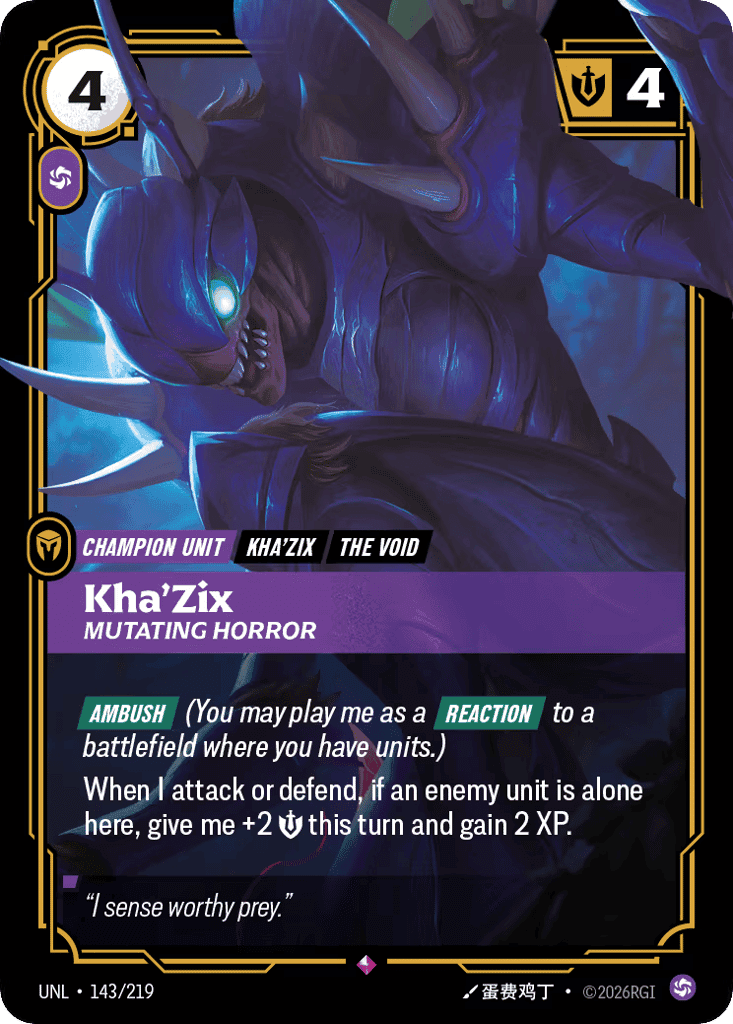 Kha'Zix, Mutating Horror [UNL 143/219] (Foil)