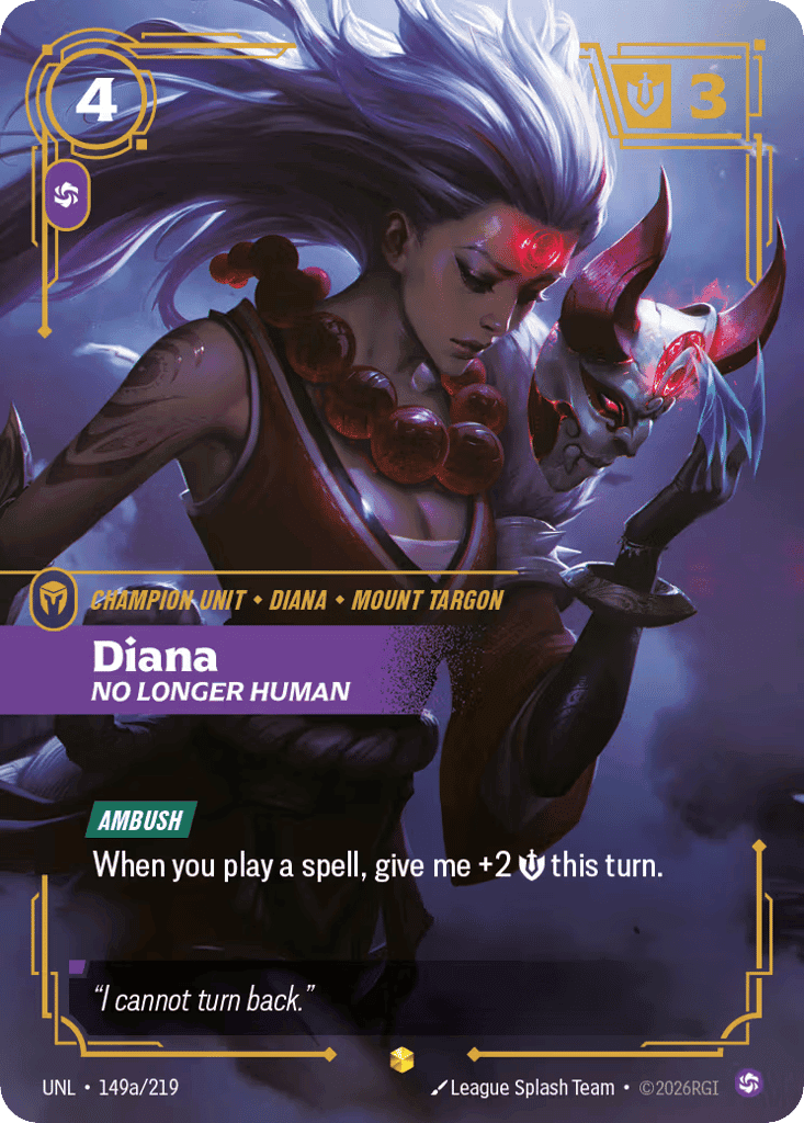 Diana, No Longer Human (Alternate Art) [UNL 149a/219] (Foil)
