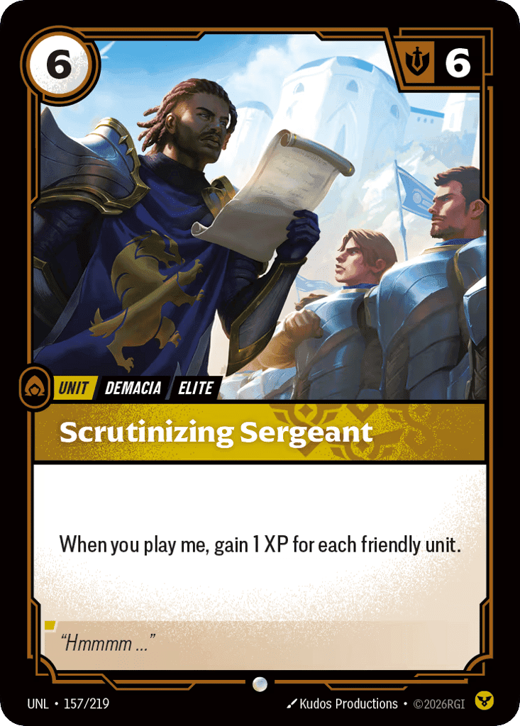 Scrutinizing Sergeant [UNL-157]