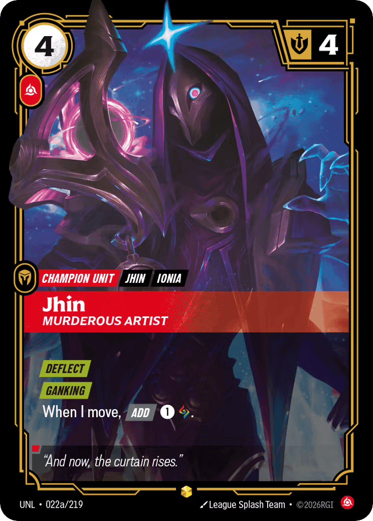 Jhin, Murderous Artist (Alternate Art) [UNL 022a/219] (Foil)