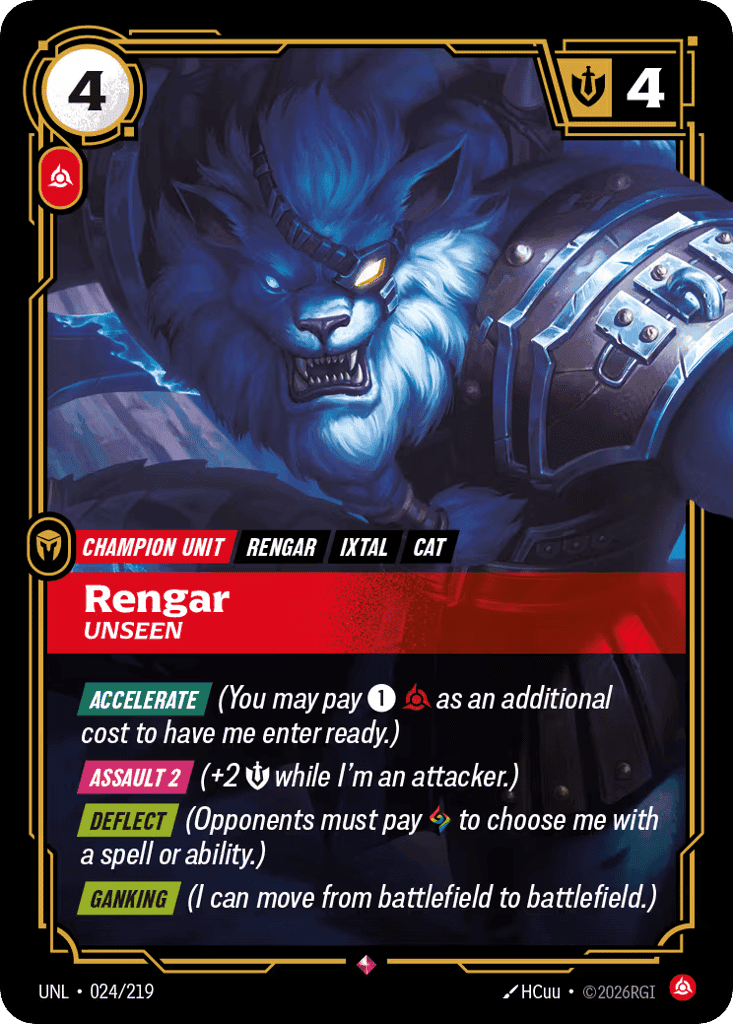 Rengar, Unseen [UNL 024/219] (Foil)