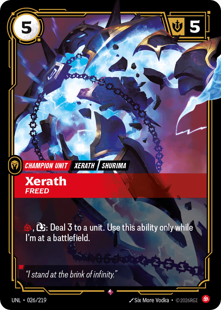 Xerath, Freed [UNL 026/219] (Foil)