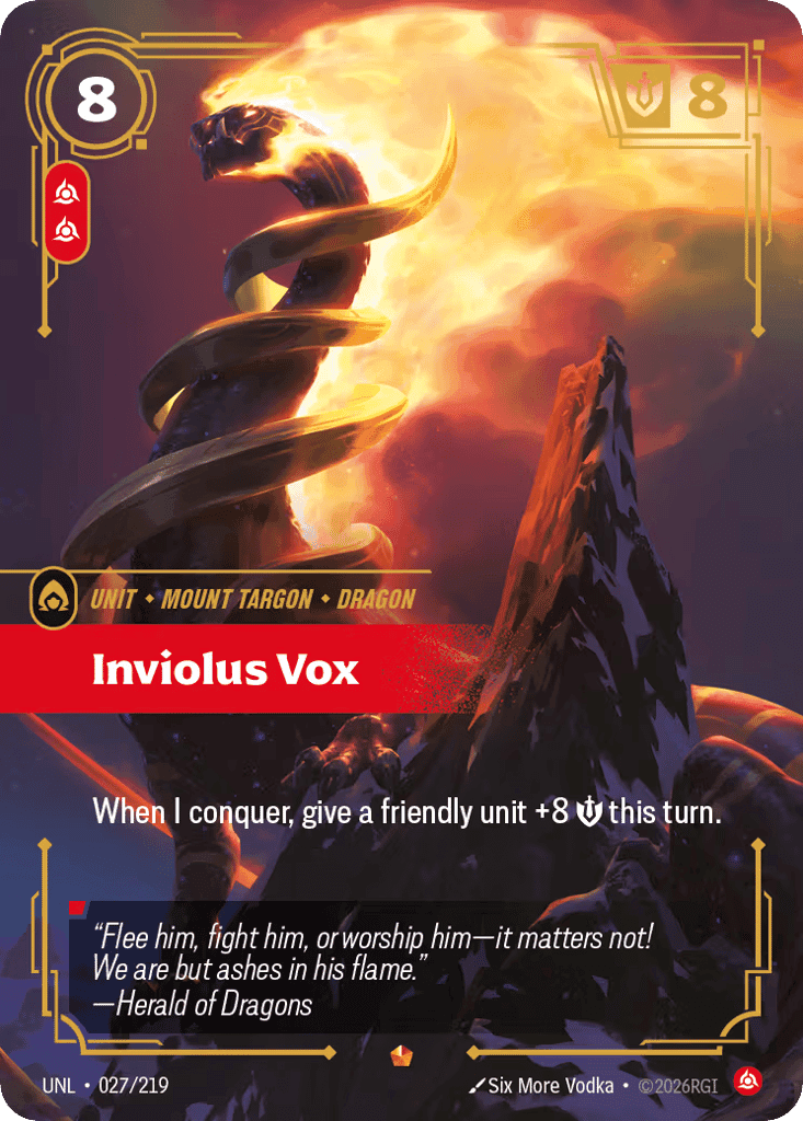 Inviolus Vox [UNL-027] (Foil)