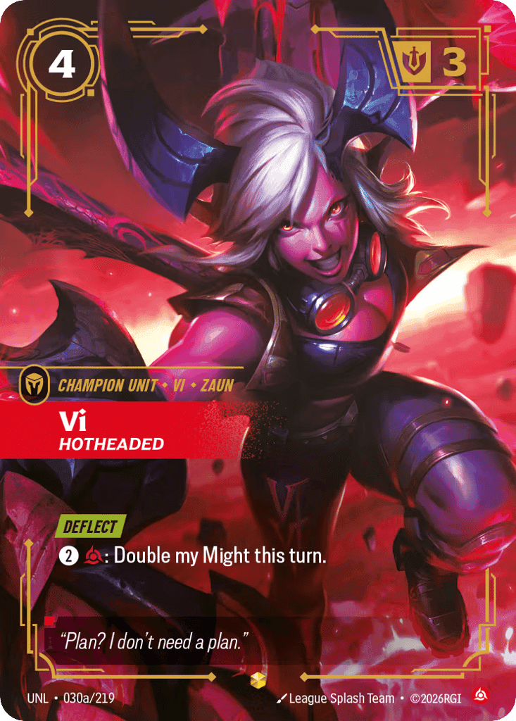 Vi, Hotheaded (Alternate Art) [UNL 030a/219] (Foil)