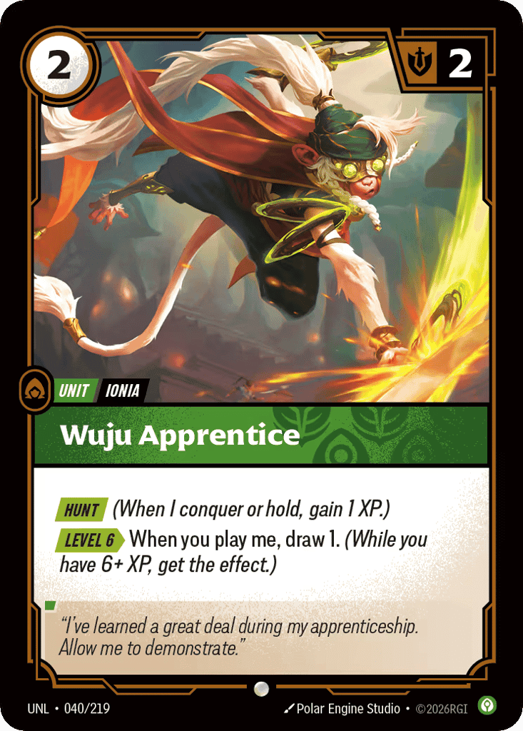 Wuju Apprentice [UNL-040]