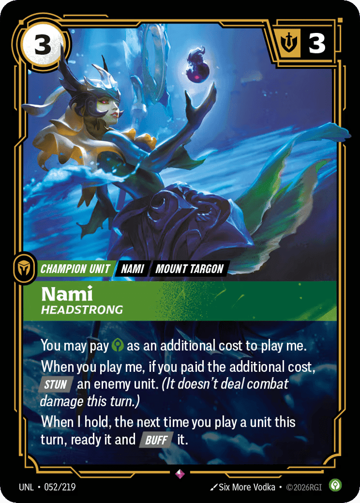 Nami, Headstrong [UNL 052/219] (Foil)