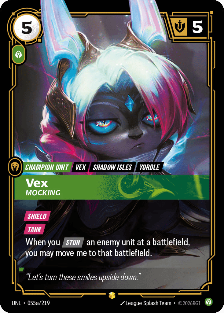 Vex, Mocking (Alternate Art) [UNL 055a/219] (Foil)