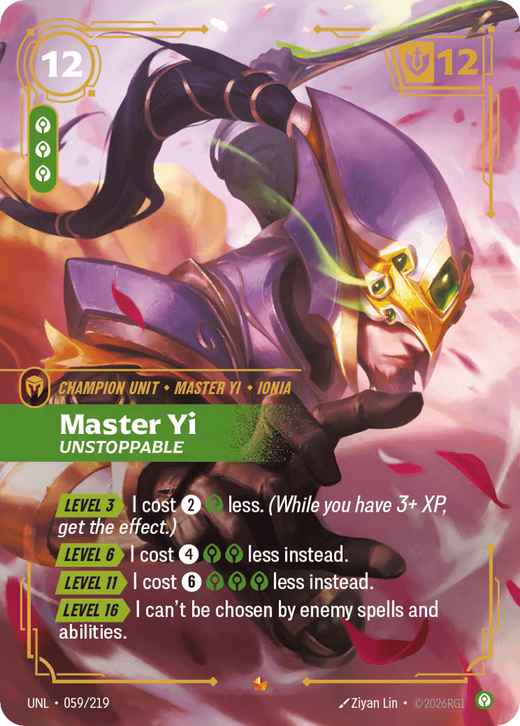 Master Yi, Unstoppable [UNL 059/219] (Foil)