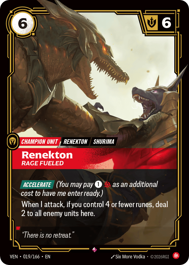 Renekton, Rage Fueled [VEN 019/166] (Foil)